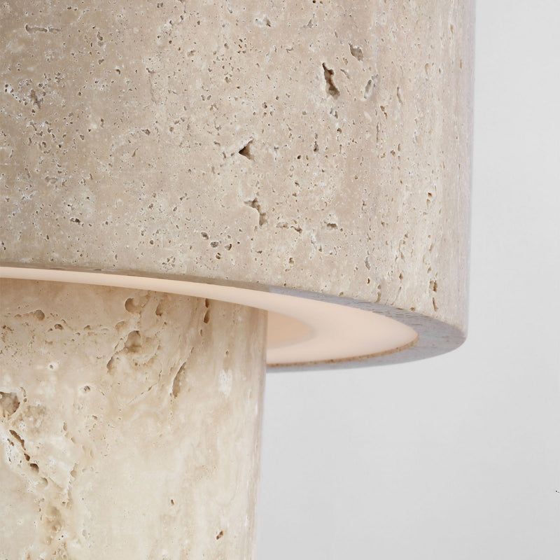 Visual Comfort Modern SLTB34227NT LED Table Lamp, Natural Travertine