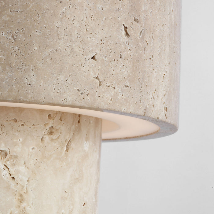 Visual Comfort Modern SLTB34227NT LED Table Lamp, Natural Travertine