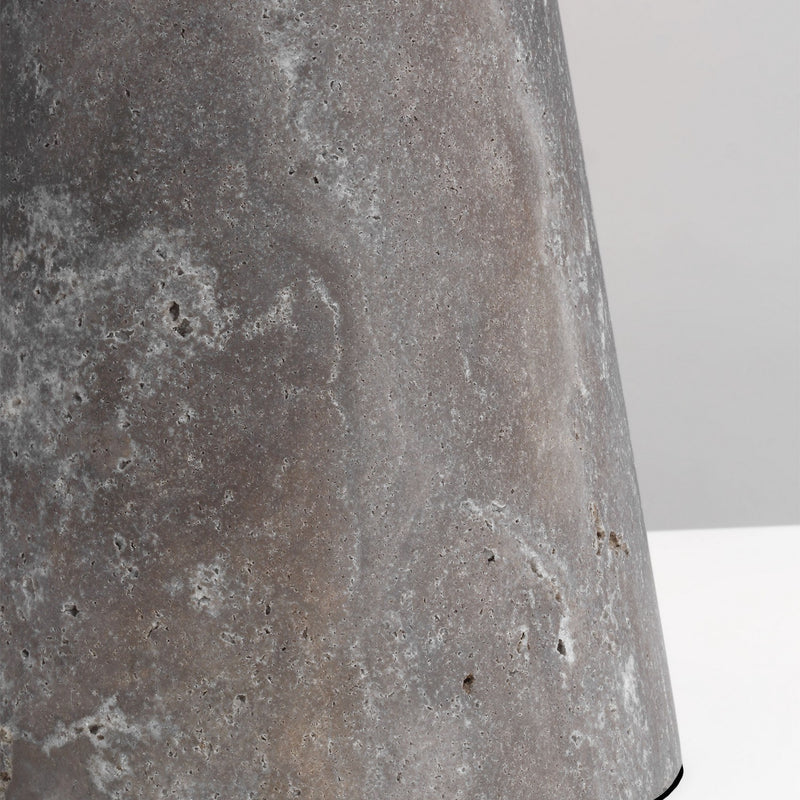 Visual Comfort Modern SLTB34327BZ/DT LED Table Lamp, Dark Bronze/Dark Travertine
