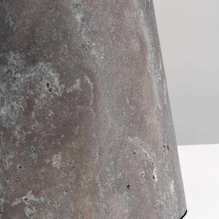 Visual Comfort Modern SLTB34327BZ/DT LED Table Lamp, Dark Bronze/Dark Travertine