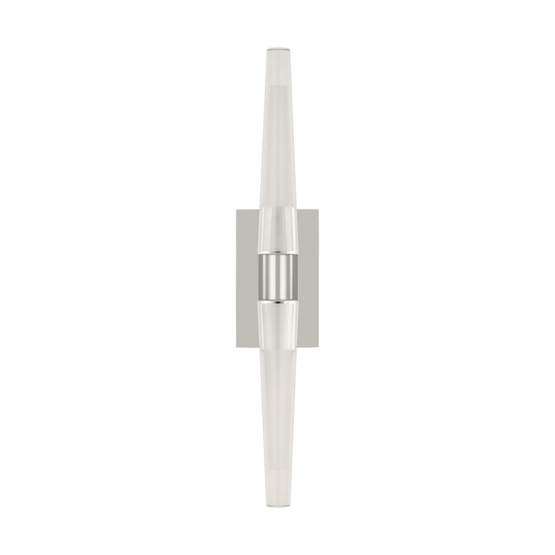 Visual Comfort Modern SLWS34427N-277 LED Wall Sconce, Polished Nickel