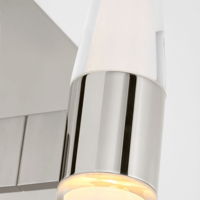 Visual Comfort Modern SLWS34527N-277 LED Wall Sconce, Polished Nickel