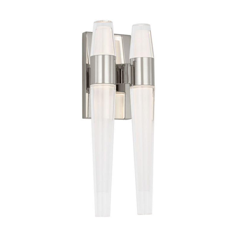 Visual Comfort Modern SLWS34727N LED Wall Sconce, Polished Nickel