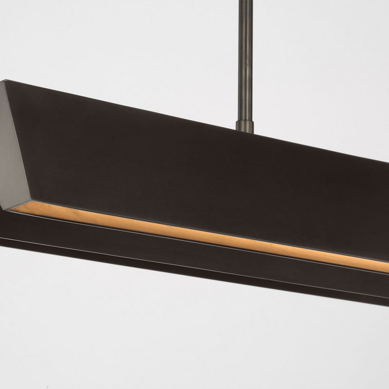 Visual Comfort Modern KWLS34827BZ LED Linear Chandelier, Dark Bronze