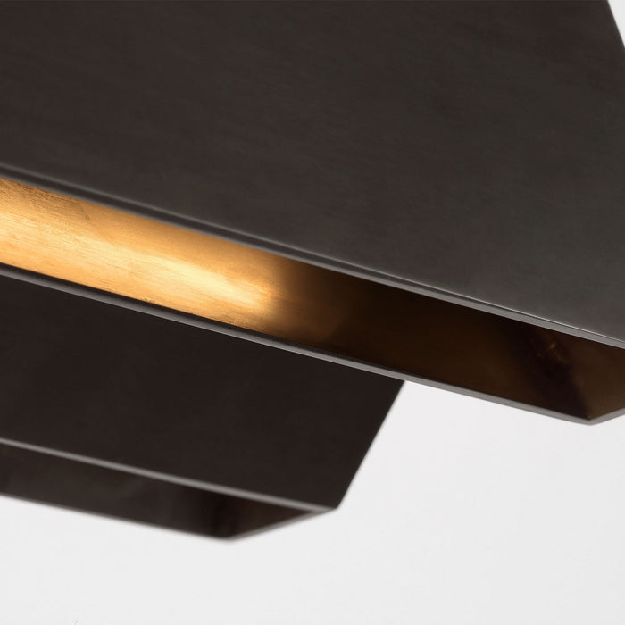 Visual Comfort Modern KWLS34827BZ LED Linear Chandelier, Dark Bronze