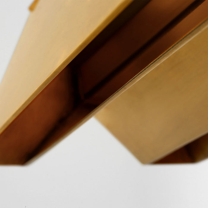 Visual Comfort Modern KWLS34827NB LED Linear Chandelier, Natural Brass