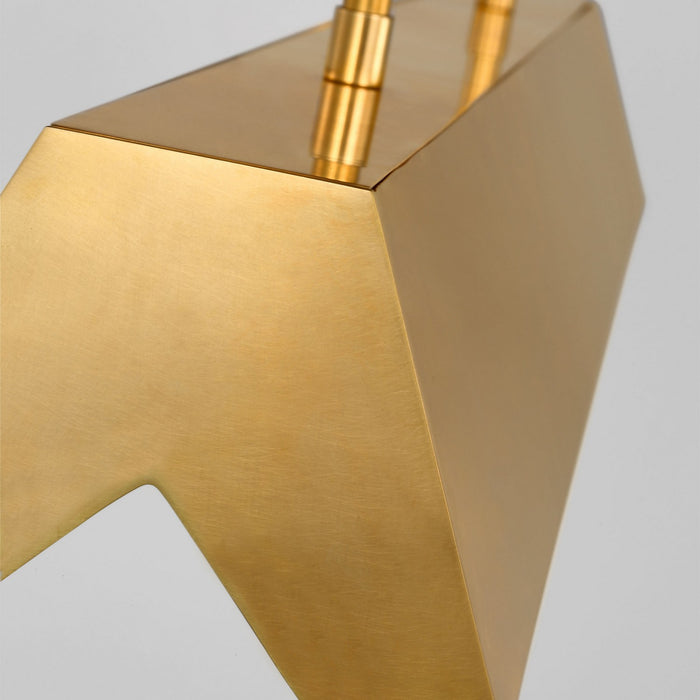 Visual Comfort Modern KWLS34827NB LED Linear Chandelier, Natural Brass