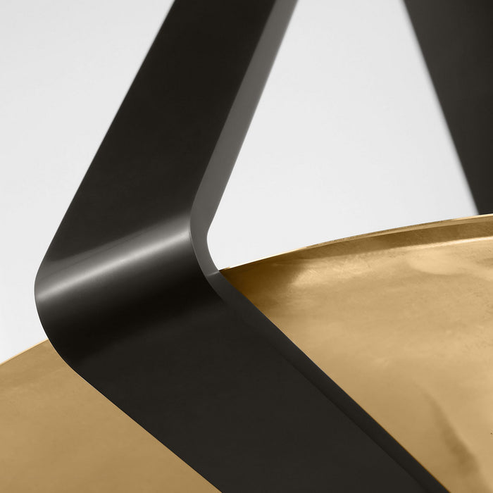 Visual Comfort Modern PBPD35027BZ/NB LED Pendant, Dark Bronze/Natural Brass