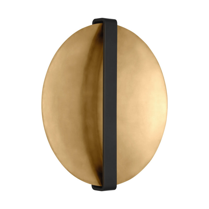 Visual Comfort Modern PBWS35327BZ/NB LED Wall Sconce, Dark Bronze/Natural Brass
