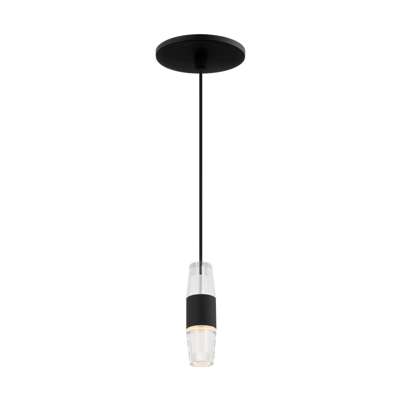 Visual Comfort Modern SLPD38127B LED Pendant, Nightshade Black