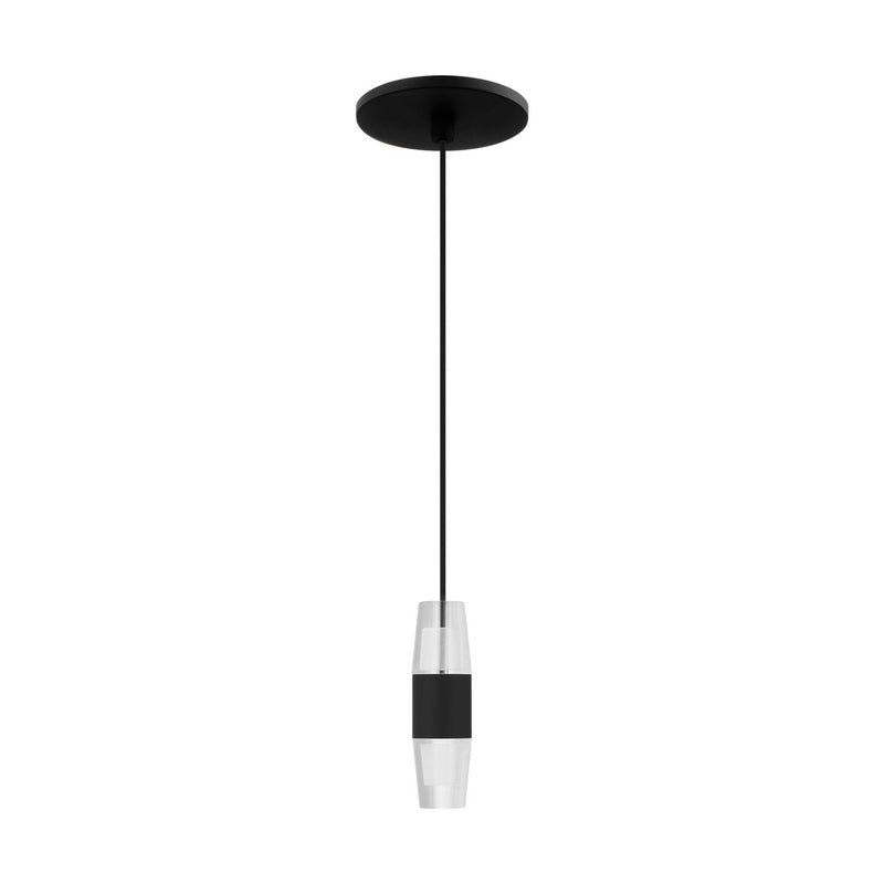 Visual Comfort Modern SLPD38127B LED Pendant, Nightshade Black