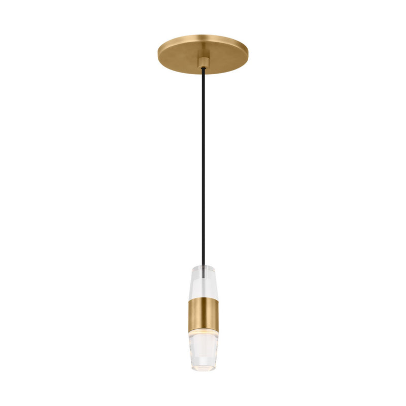 Visual Comfort Modern SLPD38127NB LED Pendant, Natural Brass