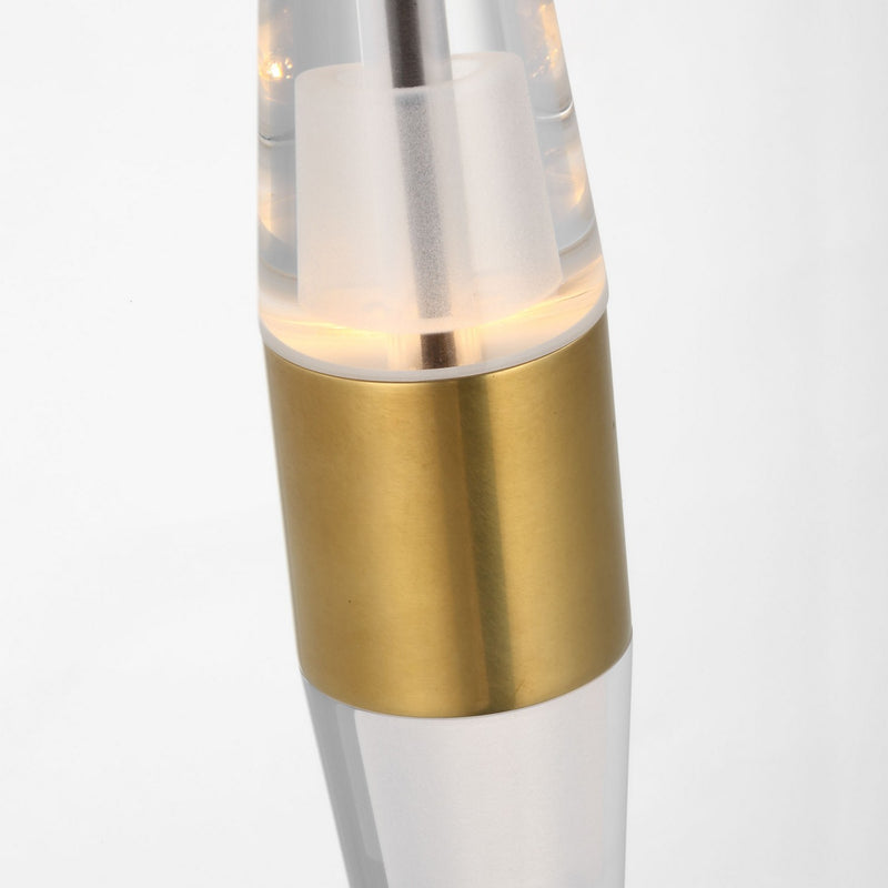 Visual Comfort Modern SLPD38127NB LED Pendant, Natural Brass