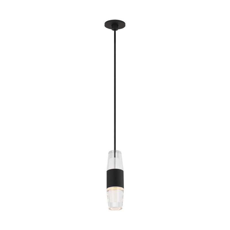 Visual Comfort Modern SLPD38227B LED Pendant, Nightshade Black
