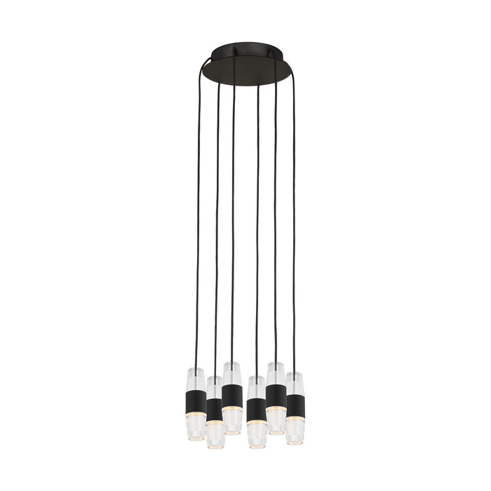 Visual Comfort Modern SLCH38427B LED Chandelier, Nightshade Black
