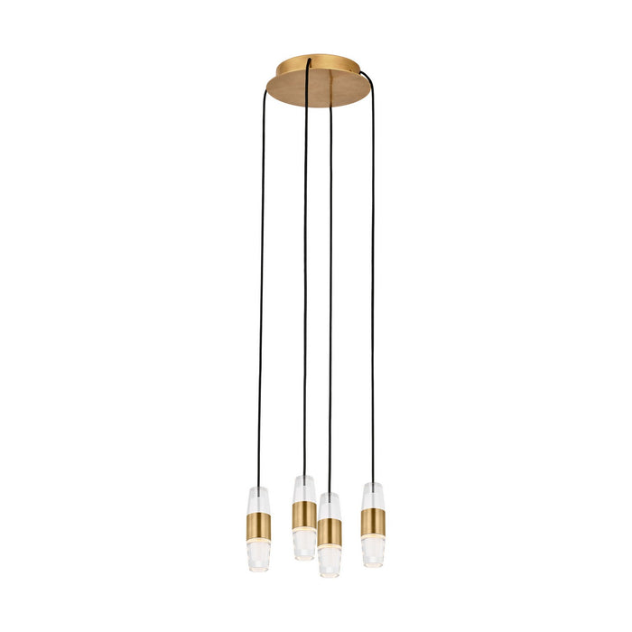 Visual Comfort Modern SLCH38327NB LED Chandelier, Natural Brass