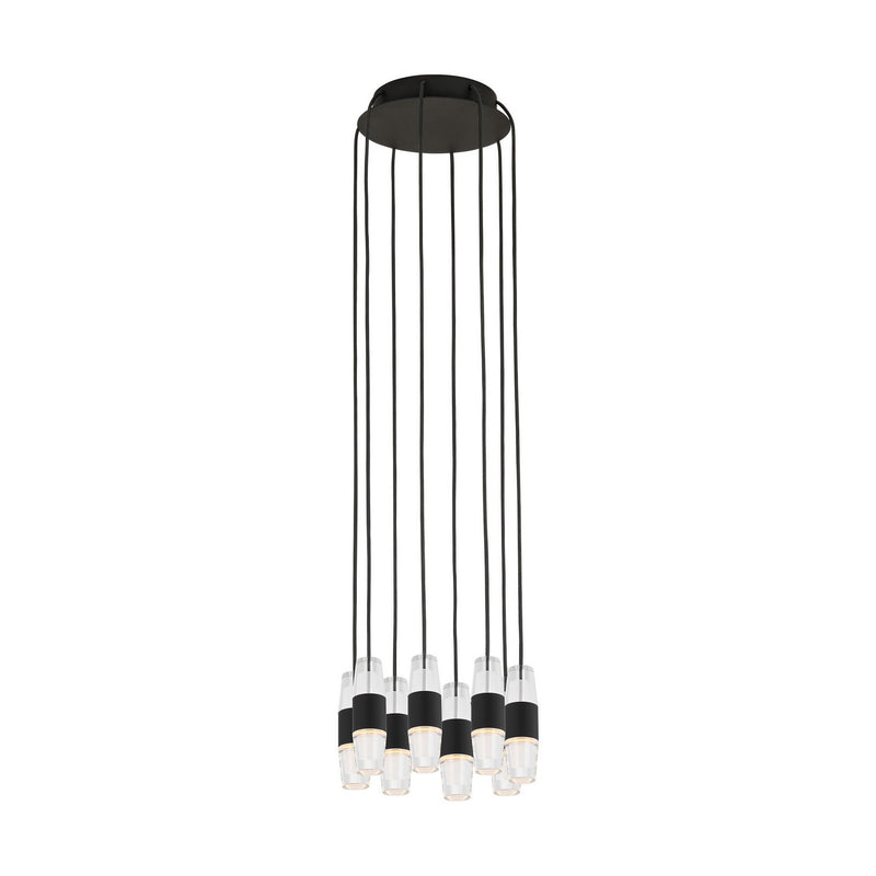 Visual Comfort Modern SLCH38527B LED Chandelier, Nightshade Black