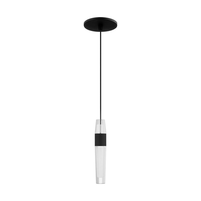 Visual Comfort Modern SLPD39727B LED Pendant, Nightshade Black