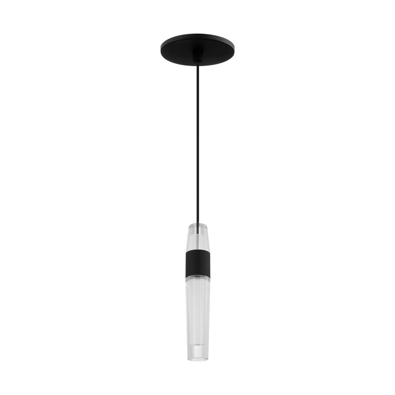 Visual Comfort Modern SLPD39727B LED Pendant, Nightshade Black