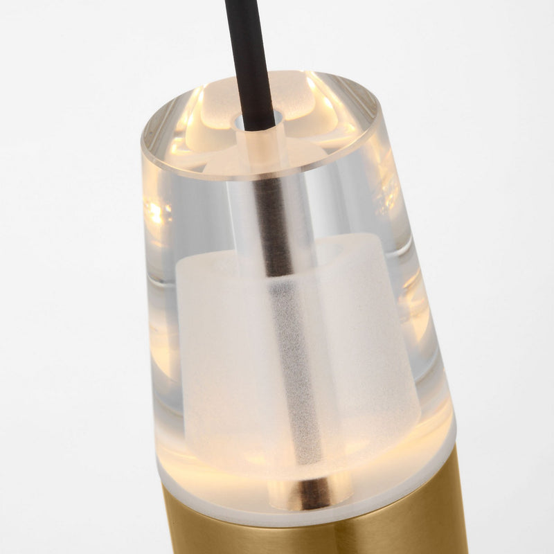 Visual Comfort Modern SLPD39727NB LED Pendant, Natural Brass