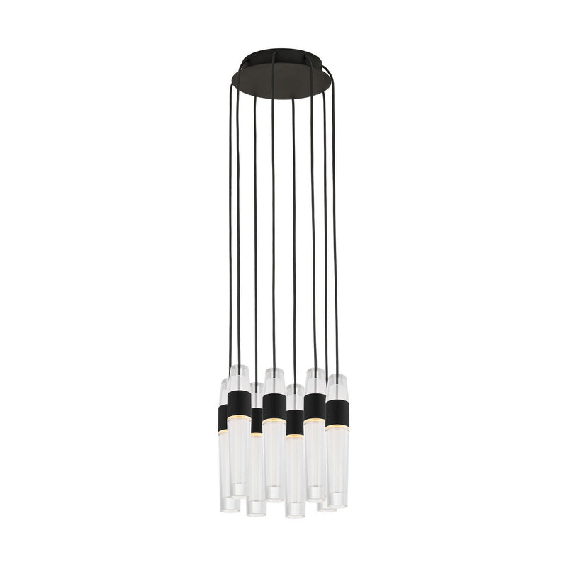 Visual Comfort Modern SLCH40127B LED Chandelier, Nightshade Black