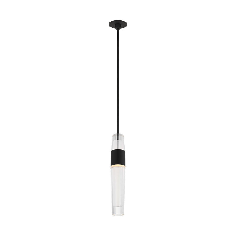 Visual Comfort Modern SLPD39827B LED Pendant, Nightshade Black