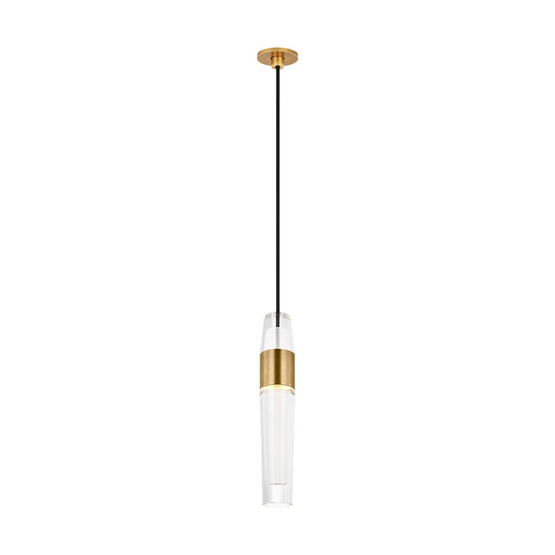 Visual Comfort Modern SLPD39827NB LED Pendant, Natural Brass