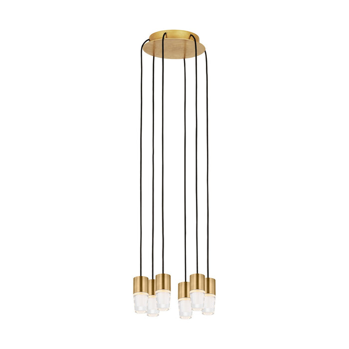 Visual Comfort Modern SLCH39127NB LED Chandelier, Natural Brass