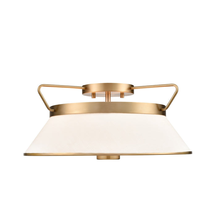 Artcraft AC11833BB Two Light Semi Flushmount, Brushed Brass