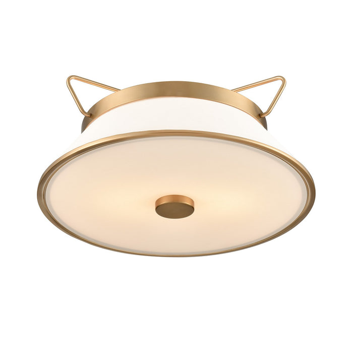 Artcraft AC11833BB Two Light Semi Flushmount, Brushed Brass
