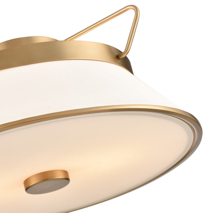 Artcraft AC11833BB Two Light Semi Flushmount, Brushed Brass