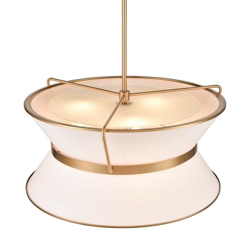 Artcraft AC11832BB LED Chandelier, Brushed Brass
