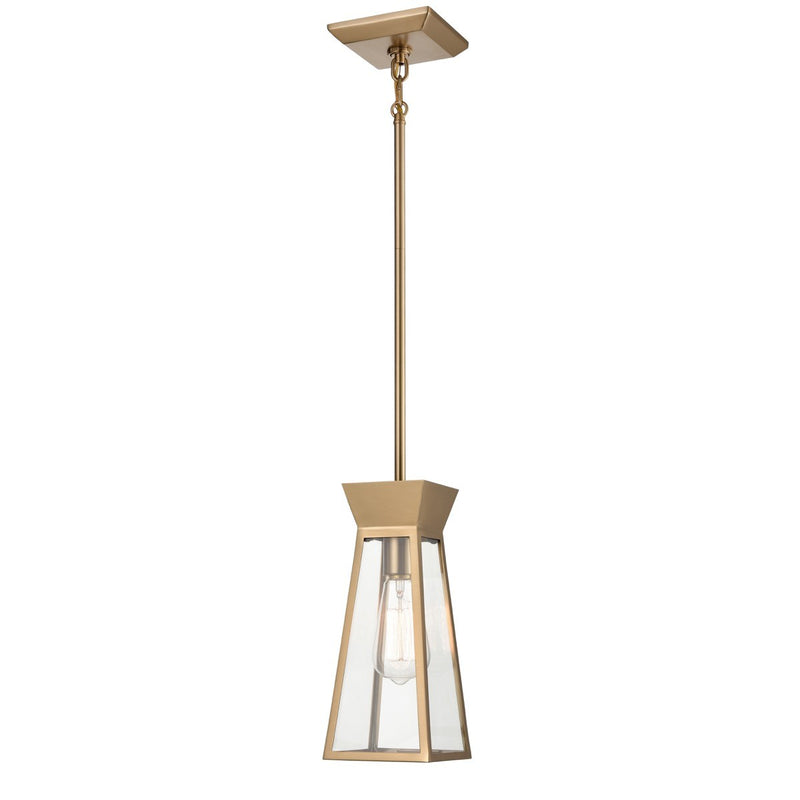 Artcraft AC11850BB One Light Pendant, Brushed Brass