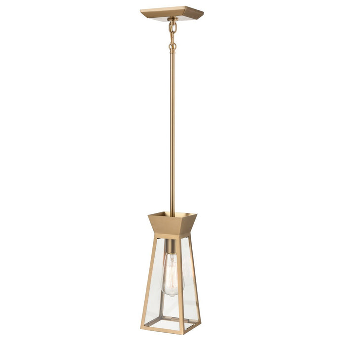 Artcraft AC11850BB One Light Pendant, Brushed Brass
