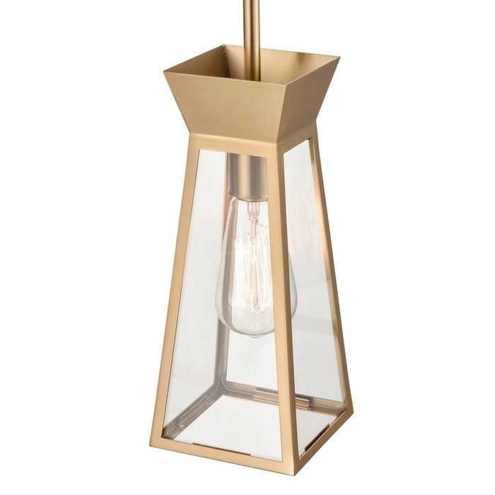 Artcraft AC11850BB One Light Pendant, Brushed Brass
