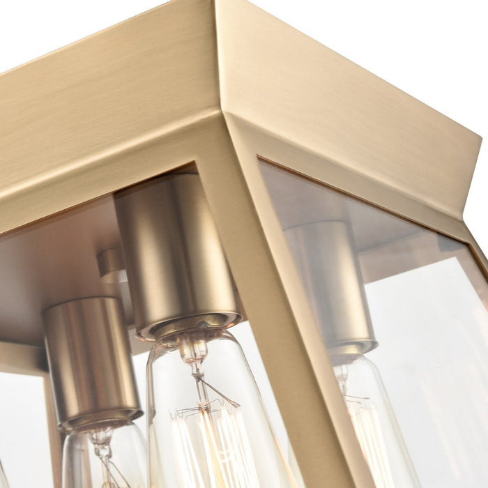 Artcraft AC11853BB Four Light Flushmount, Brushed Brass