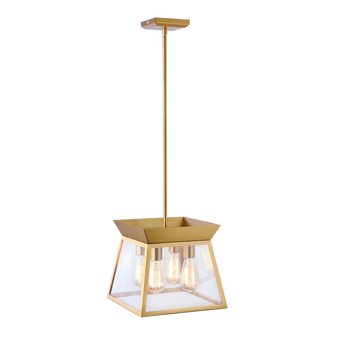 Artcraft AC11851BB Four Light Chandelier, Brushed Brass