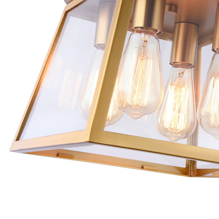 Artcraft AC11851BB Four Light Chandelier, Brushed Brass