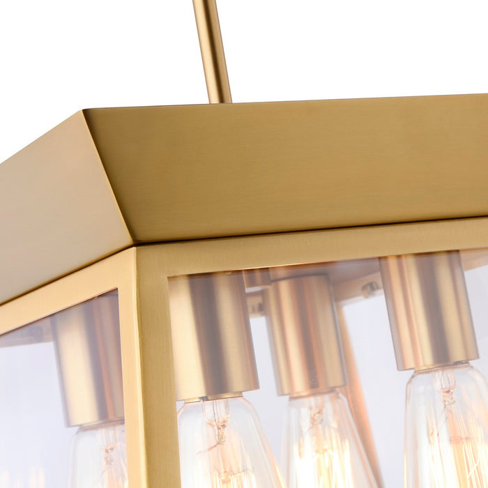 Artcraft AC11851BB Four Light Chandelier, Brushed Brass
