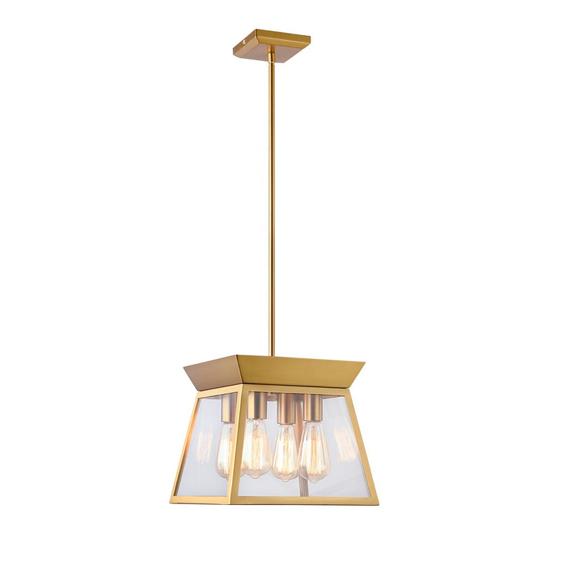 Artcraft AC11851BB Four Light Chandelier, Brushed Brass