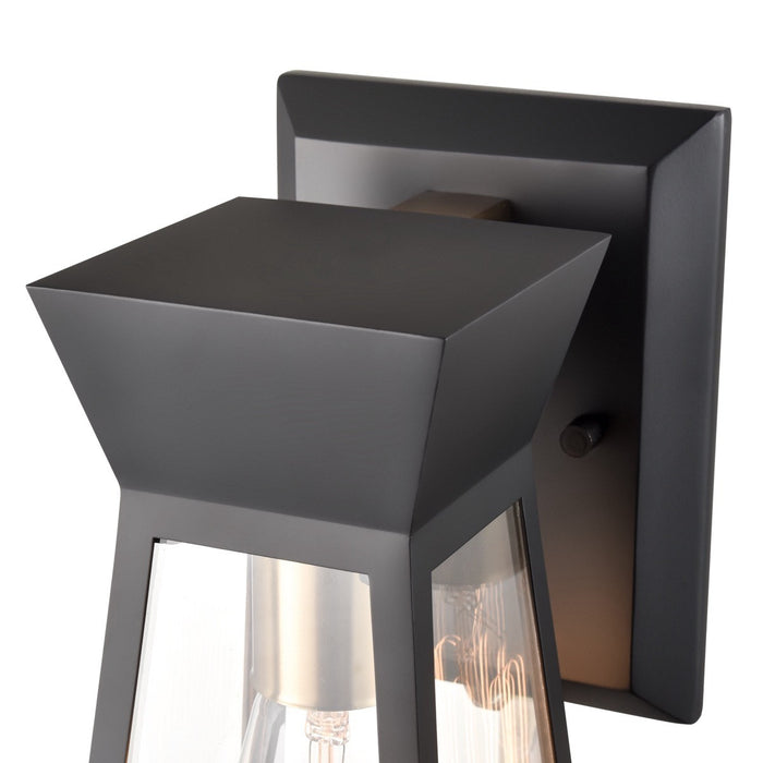 Artcraft AC11857BK One Light Wall Sconce, Black and Brushed Brass