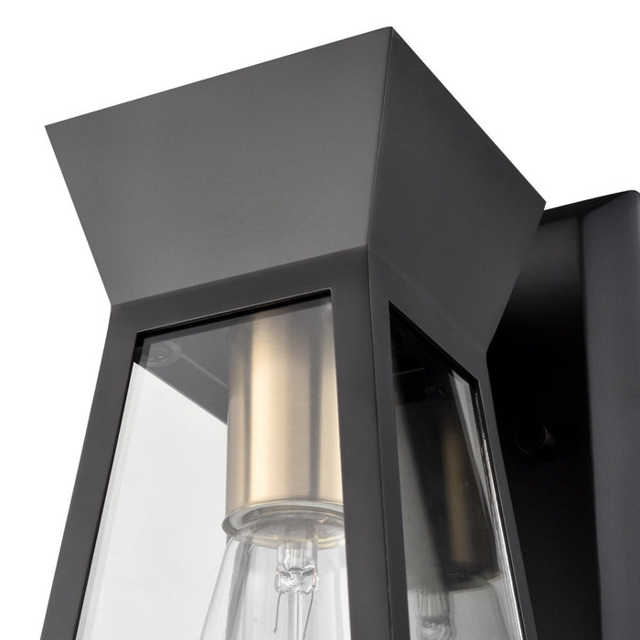 Artcraft AC11857BK One Light Wall Sconce, Black and Brushed Brass
