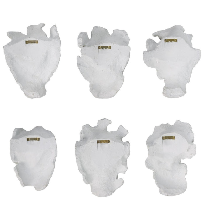 Uttermost 04358 Wall Decor, Set/6, Matte White