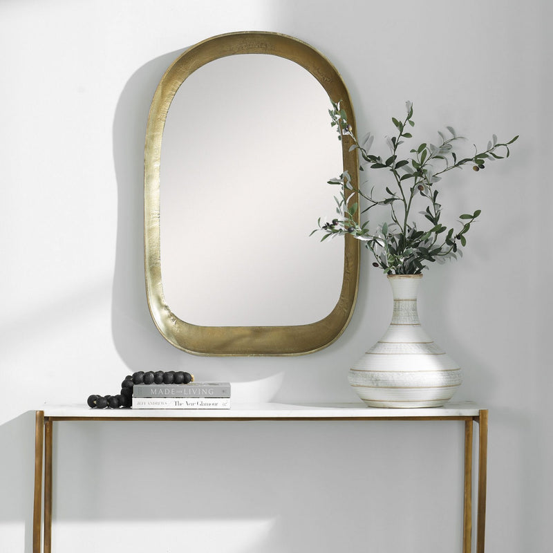 Uttermost 07086 Mirror, Plated Antique Brass