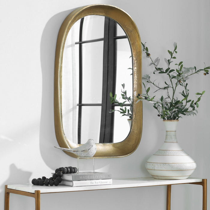 Uttermost 07086 Mirror, Plated Antique Brass