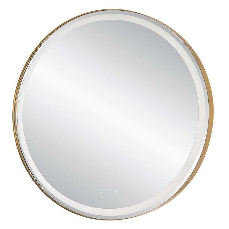 Uttermost 09947 Mirror, Brushed Brass