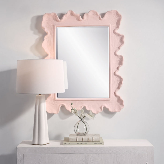 Uttermost 09955 Mirror, Soft Rosewater Pink