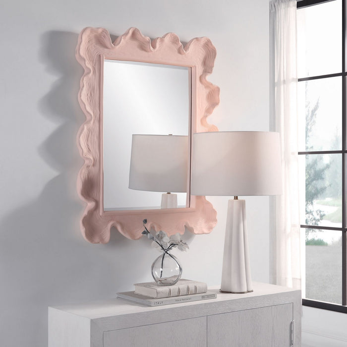 Uttermost 09955 Mirror, Soft Rosewater Pink