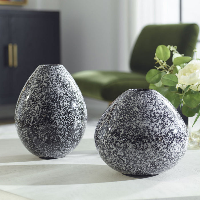 Uttermost 18097 Vases, Set/2, Black And White