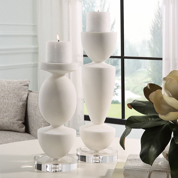 Uttermost 18101 Candleholders, Set/2, Ivory